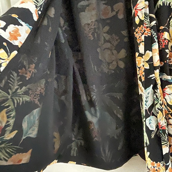 Zara Trf Floral Jacket with Fringe Belt - Picture 9 of 10